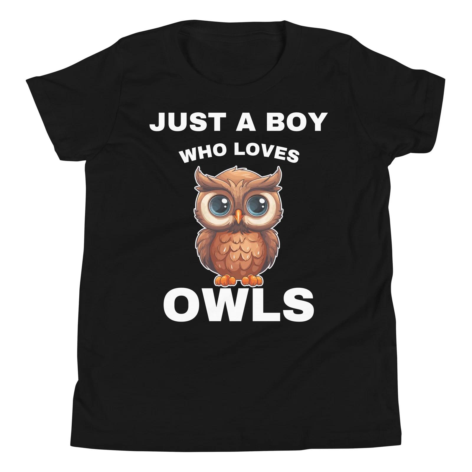 Just A Boy Who Loves Owls Owl Lover Night Bird Lover Youth T-Shirt 140