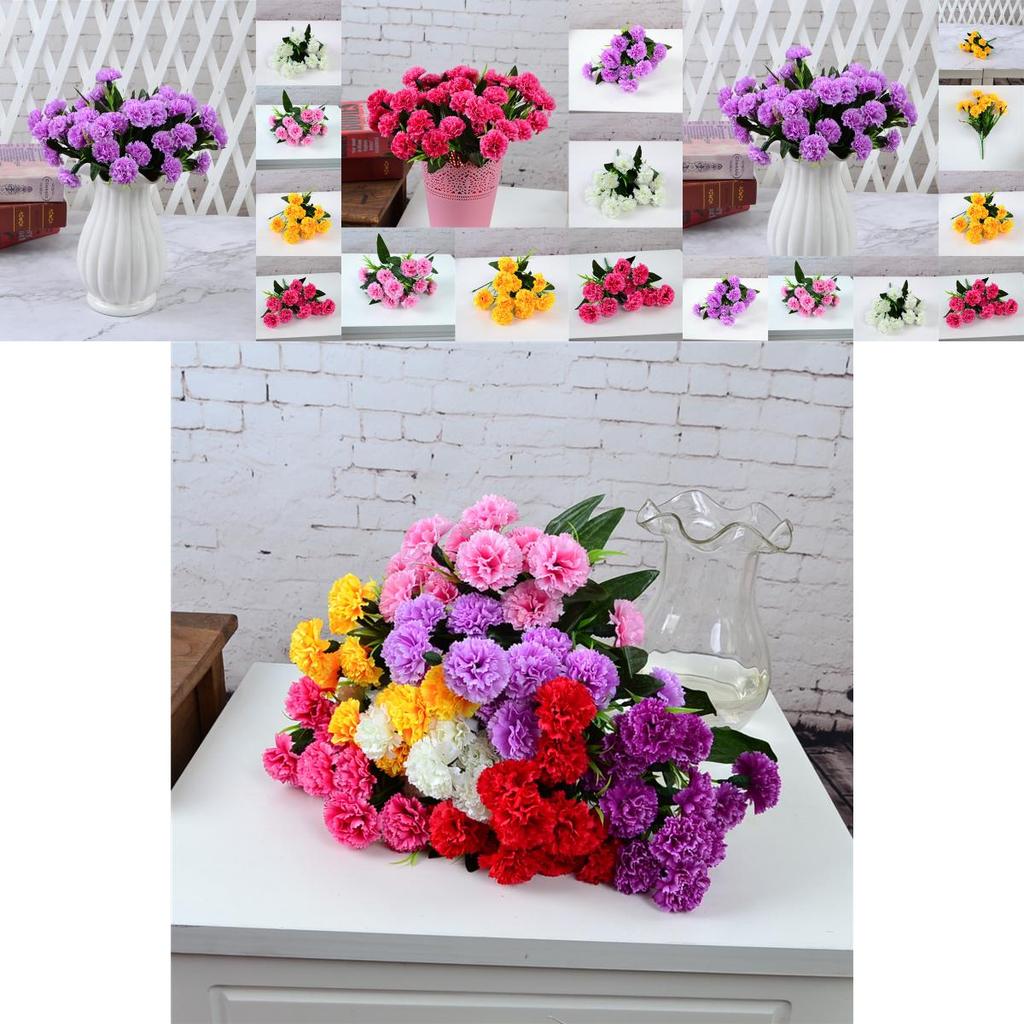 Lifelike Artificial Carnation Silk Flowers Perfect For Wedding Decorations