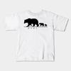 Boys Girls Soft Cotton Graphic Tees 'Mama Bear And Two Cubs' Cool Bear Mom Gift Breathable Daily School Wear Kids T-Shirts