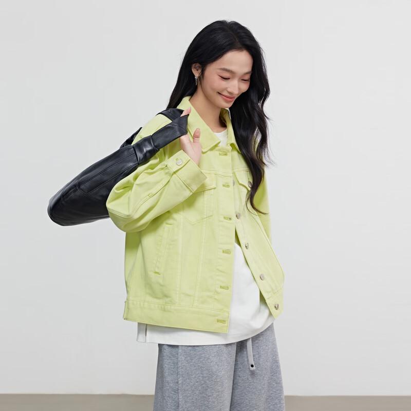 Elva' Island Women's Loose Fit Lapel Denim Jacket