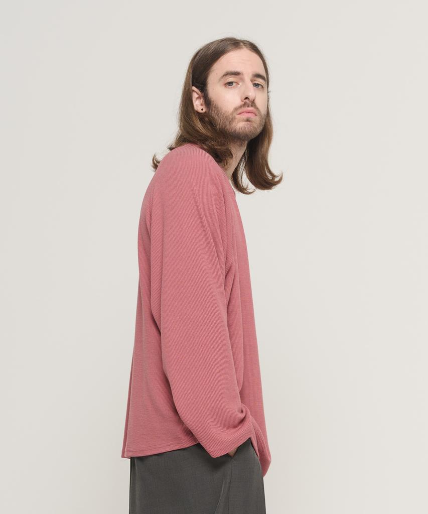 CARGOBROS Soft Raglan Layered Long Sleeve Knit (Pink)