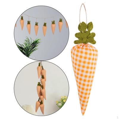 Single Easter Banner Carrot Garland Wall Window Decoration Crafts Pendant for Fireplace Party