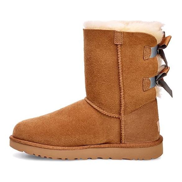 UGG Bailry Botas de Nieve Térmicas de Piel de Oveja con Lazo Brillo II para Mujer Marrón 1102937-CHE