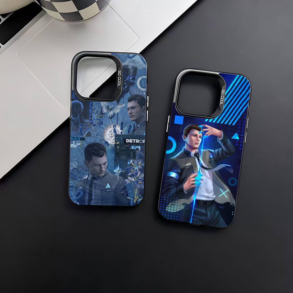 Popular Detroit Become Human Movie Silver Plated Inside Phone Case For IPhone 17 16 15 14 11 12 13 Pro Max Plus X XR XS Max