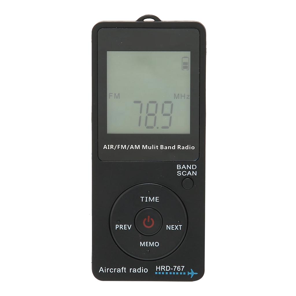 HRD?767 Portable Radio Aircraft Band Automatic Power Off FMAMAIR Radio with Earphone