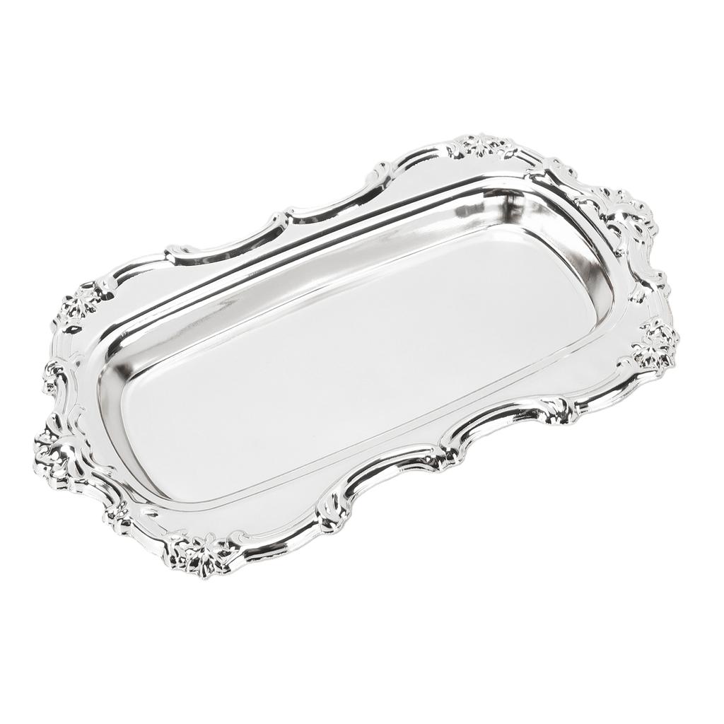 Vintage Jewelry Tray Multifunctional Exquisite Metal Decorative Tray for Dessert Fruit Snacks