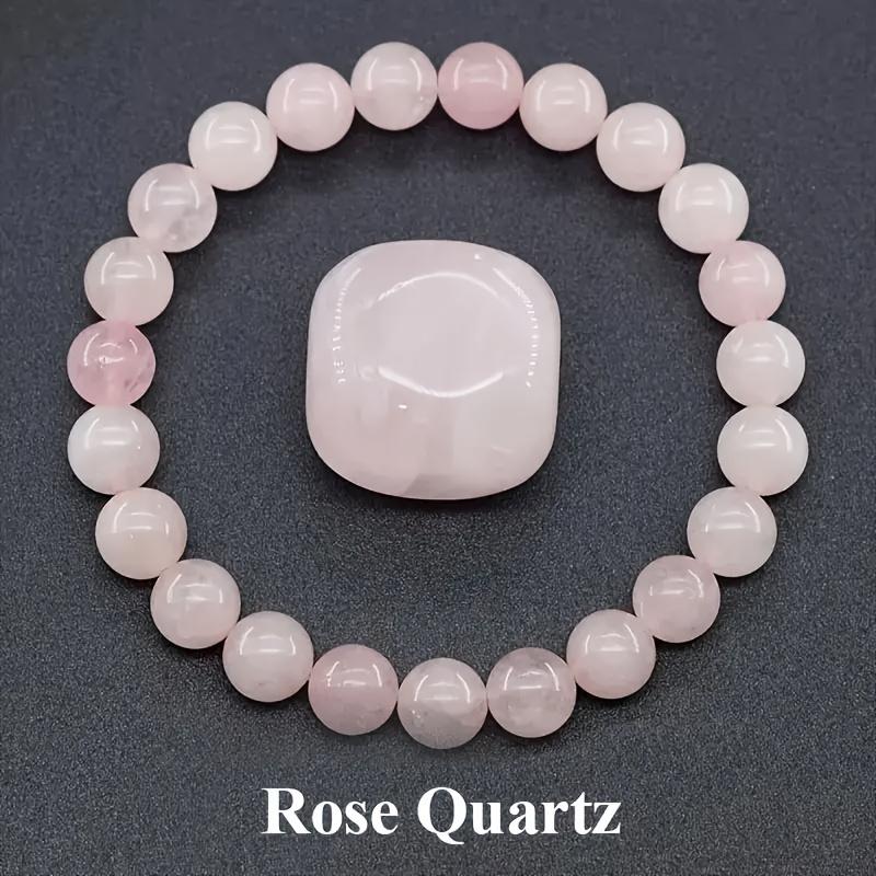 8mm Naturstein Kristall Armband Handgefertigtes Perlenarmband für Damen Herren
