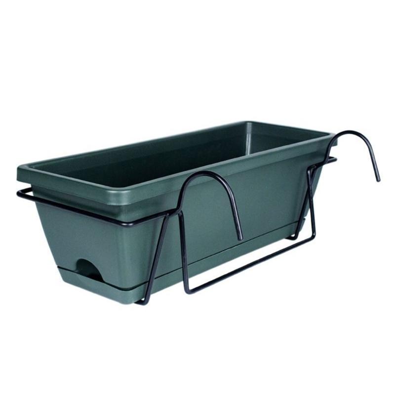 Durable Plastic Planter In Medium Size Durable Planter Flower Pots With Integrated Tray and Rack For Water Management
