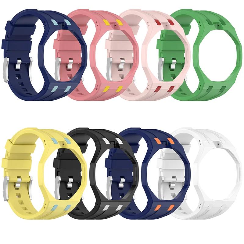 Рамка корпусу ПК+Силіконовий ремінець Для Swatch x AP Royal Pop Кишеньковий Модифікаційний комплект Змінник на 2 в 1 Інтегрований Браслет Наручний годинник