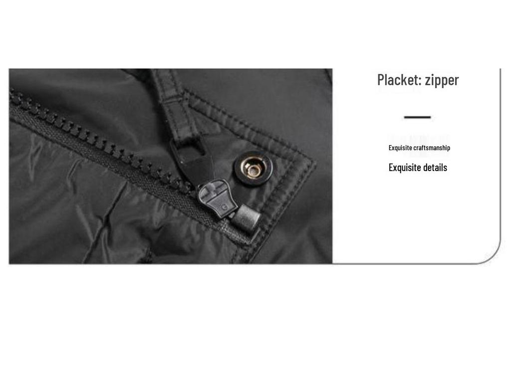 Pánská trendy krátká teplá péřová bunda se stojáčkem na zimu 2025