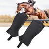 Lther Legs Cover Half Chap, 1 Pair Windproofing Leg Warmers   for Horse Riding, Zip Up Equestrian Protective Guard Bikers Gaiters for Adult