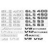 Chrome Plastic Car Trunk Rear 3D Letters Badge Emblems for Mercedes Benz AMG GLC200 GLC250 GLE400 GLS450 V8 V12 BITURBO 4MATIC IW2