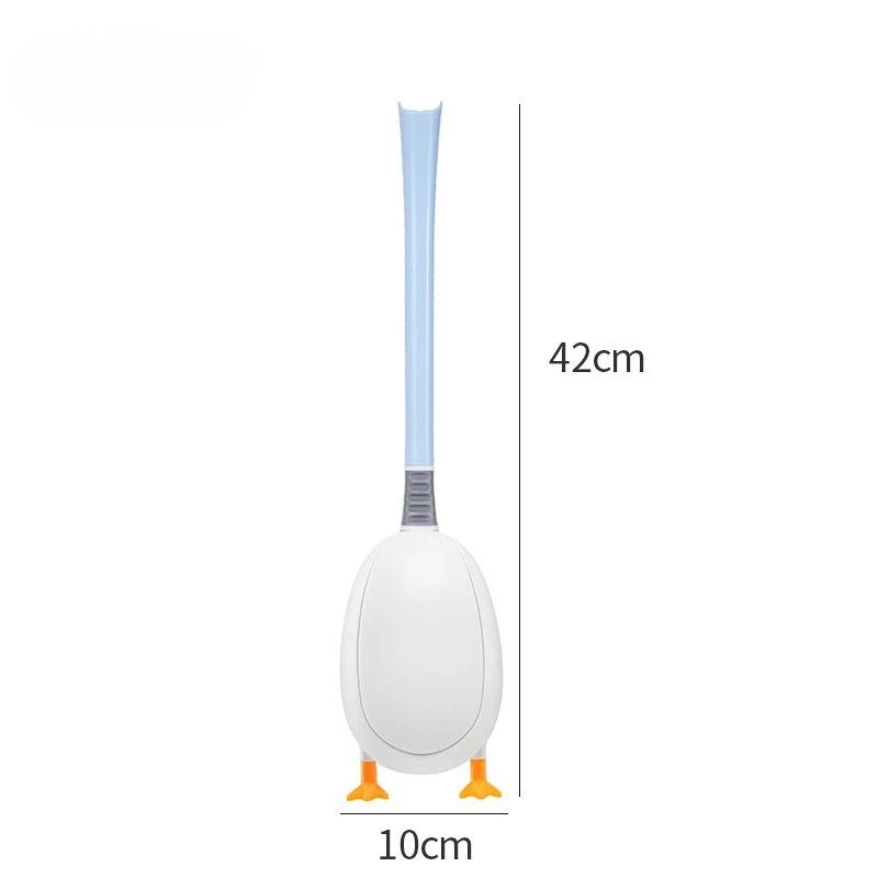 

1 шт. Туалетная щетка Силиконовая щетка Без пробивания Отличная чистка туалета Подвесная на стену для чистки ванной комнаты Аксессуары для ванной комнаты Набор для туалета синий
