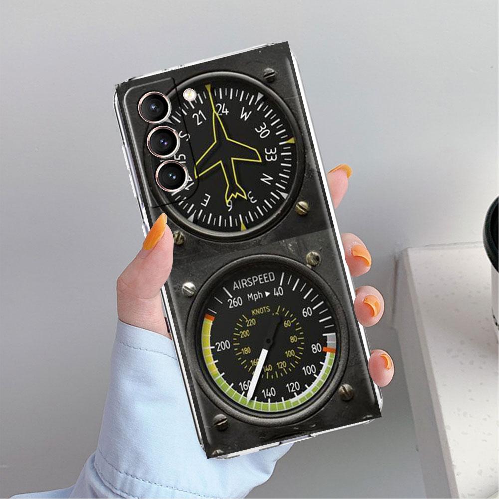 Clear Case For Samsung Galaxy S22 S20 FE S21 S23 Plus Note 20 10 Phone Shell Aviation Aeroplane Helicopter Cockpit Instrument