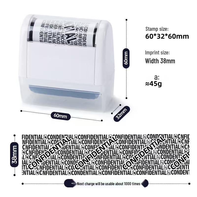 Privacy Protection Stamp Roller - Address Masking & Coding Pen for Confidential Info
