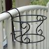 Hanging Planters Basket Over The Rail Flower Pot Holder Multipurpose Metal Plant