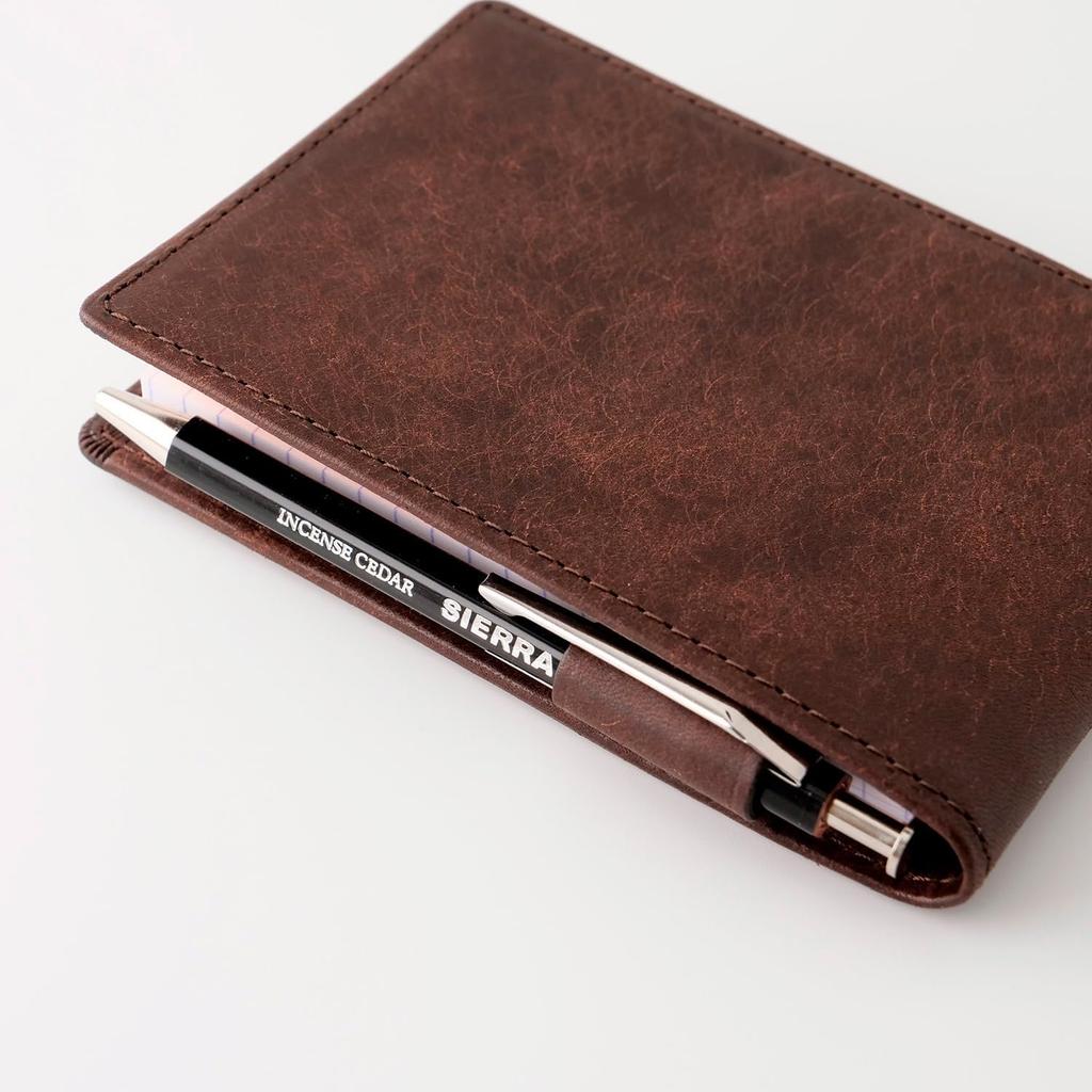 Slip-On PB RHODIA Memo Cover No. 11, Italian Leather Pueblo Compact, Cognac (Light Brown), IPV-6001