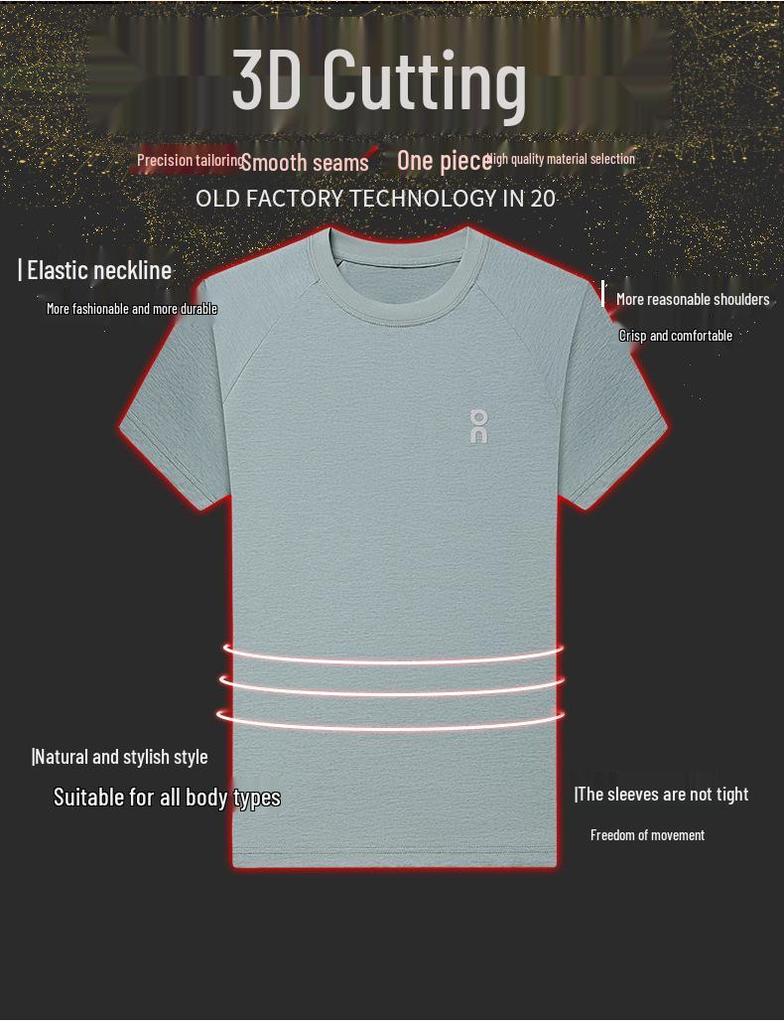 Tricou Casual de Vară pentru Bărbați cu Gât Rotund și Mânecă Scurtă: Modă la vârsta mijlocie, Versatil și Respirabil