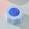 Mini Digital Timer Portable Octagon Touch Control LED Display Flipping Gravity Sensor Rechargeable Time Management Countdown Cooking