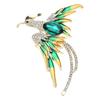 Vibrant Enamel Phoenix Lapel Pin Versatile Phoenix Crystal Brooch Pin Unisex Enamel Bird Pin Accessory for Events