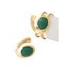 European & American Statement Earrings and Bracelet Set: Trendy Irregular Circles - Women's Fashion Jewelry, Perfect for Vacation.