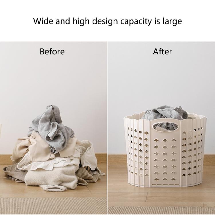 Faltbarer Aufbewahrungskorb Wäschekorb für Schmutzwäsche Tragbarer Spielzeug-Wäsche-Hohl-Organizer Multifunktionale Badezimmeraufbewahrung