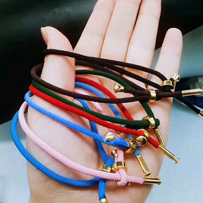3mm Unisex Titanium Steel Braided Rope Lucky Bracelet Bangle DIY Jewelry Gift
