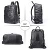 Men's Genuine Leather Cowhide Backpack - Business, Travel, Laptop, and Schoolbag with Large Capacity