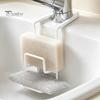 Double Layer Storage Rack Kitchen Sink Sponge Holder, Iron Faucet Organizer, Rustproof Rust Proof Shelf Hollow Design for Dish Soap And Cleaning