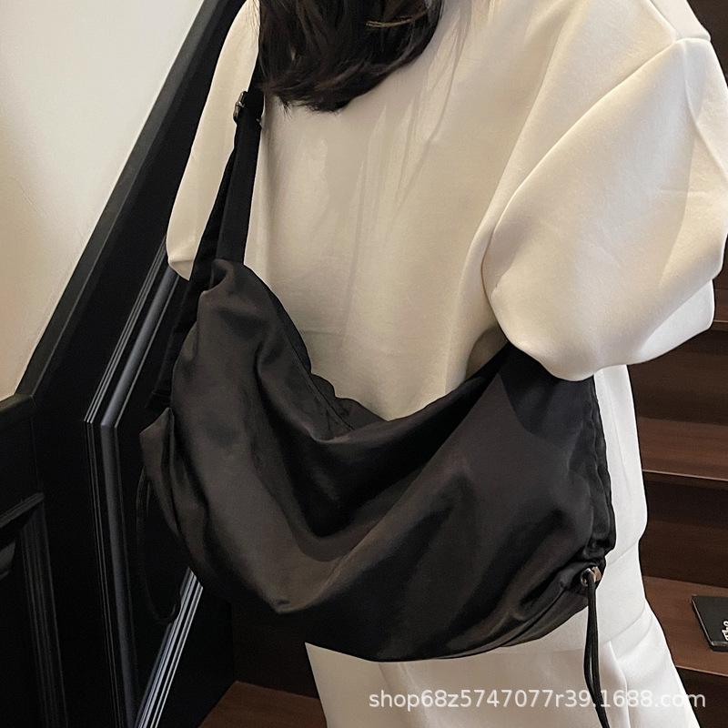 Japanese waterproof nylon tote bag sports messenger bag men's and women's large-capacity canvas bag cycling relaxation shoulder bag