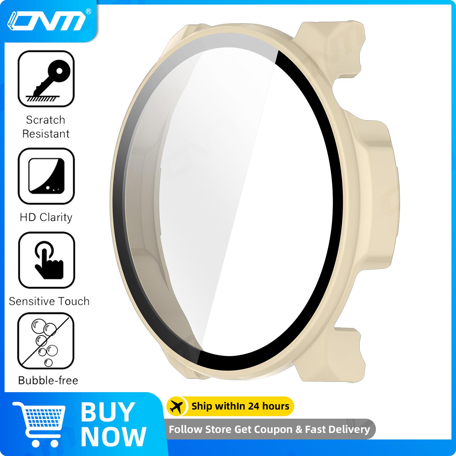 

Стекло+Чехол для Amazfit Balance 2 Защитное стекло для экрана и Жесткий ПК Защитный бампер для аксессуаров Amazfit Balance2 Amazfit Balance 2 слоновая кость