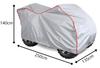 Motorcycle Cover with Top Case 225x120 Tarpaulin Motor UV Stripper Black