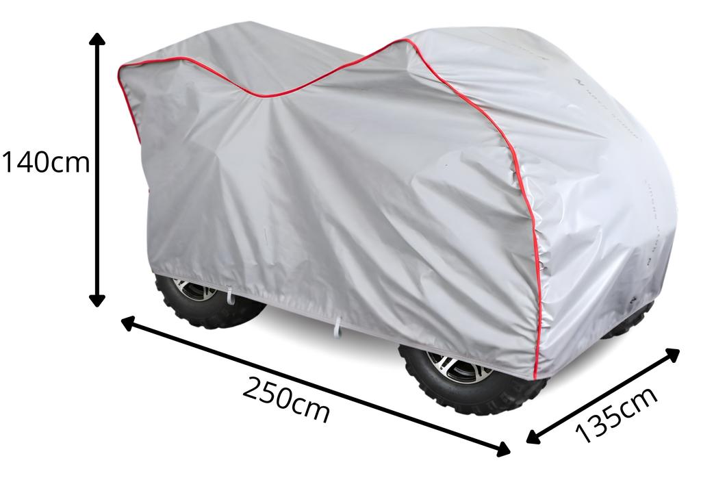 Motorcycle Cover with Top Case 225x120 Tarpaulin Motor UV Stripper Black
