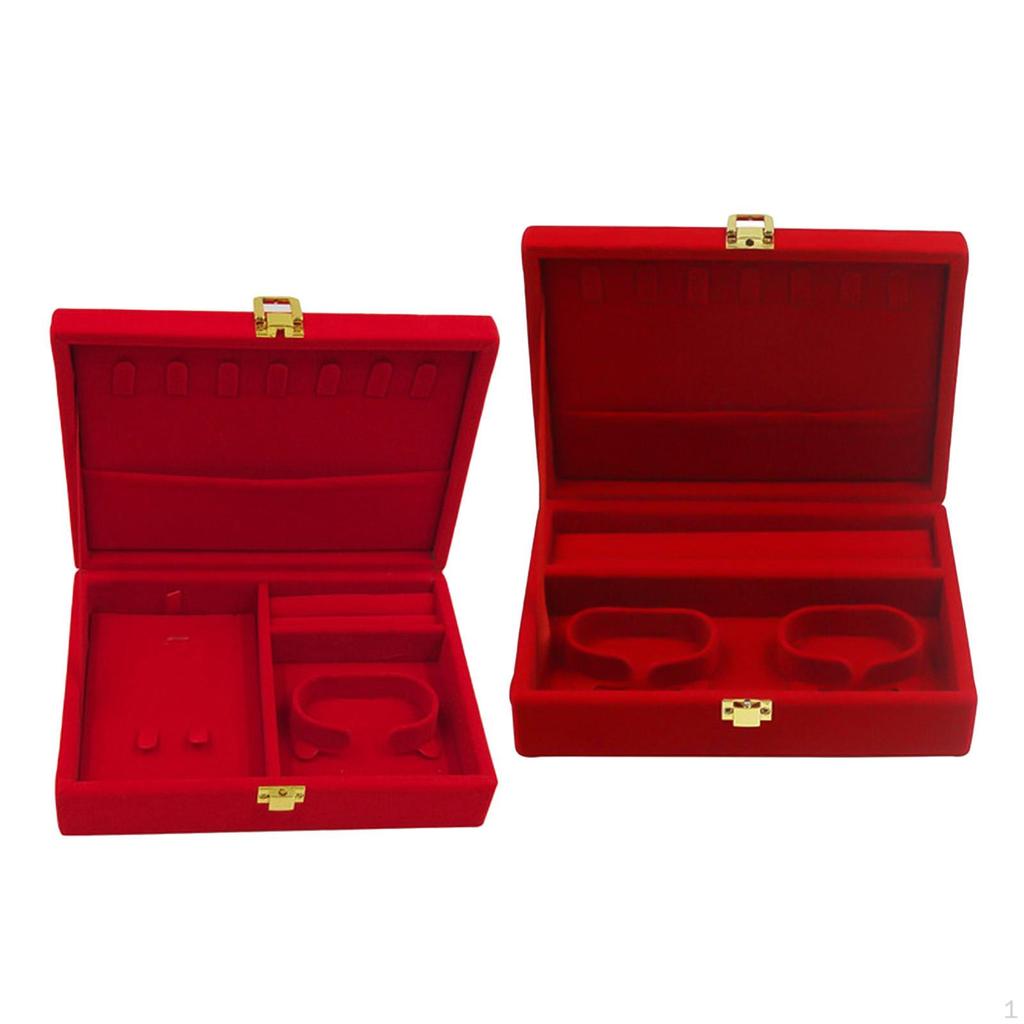 2x Box Case Jewelry Storage Holder Gift