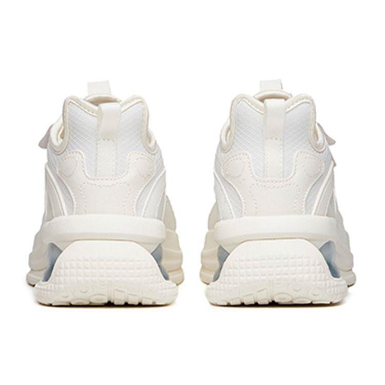 Anta Lifestyle Series Fabric Synthetic Leather Shock Absorbing Durable Lightweight Low Top Sports Casual Shoes Women Sneakers White Blue 122138812-1