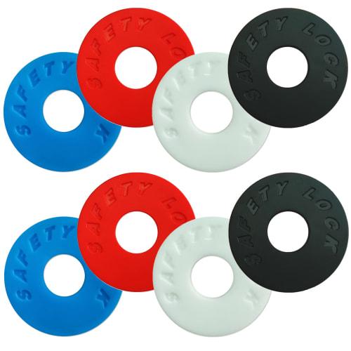 D.SigiYa Guitar Strap Lock Gaskets, Set of 8, Guitar Accessories, Safety Strap Lock Washers, Silica Gel, Anti-Slip, Drop Prevention, Strap Block, Easy