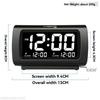 Two Alarm Led Digital Clock with 5 Minutes Snooze Model Screen Brightness Adjustable Desktop Electronic Clock Children Room