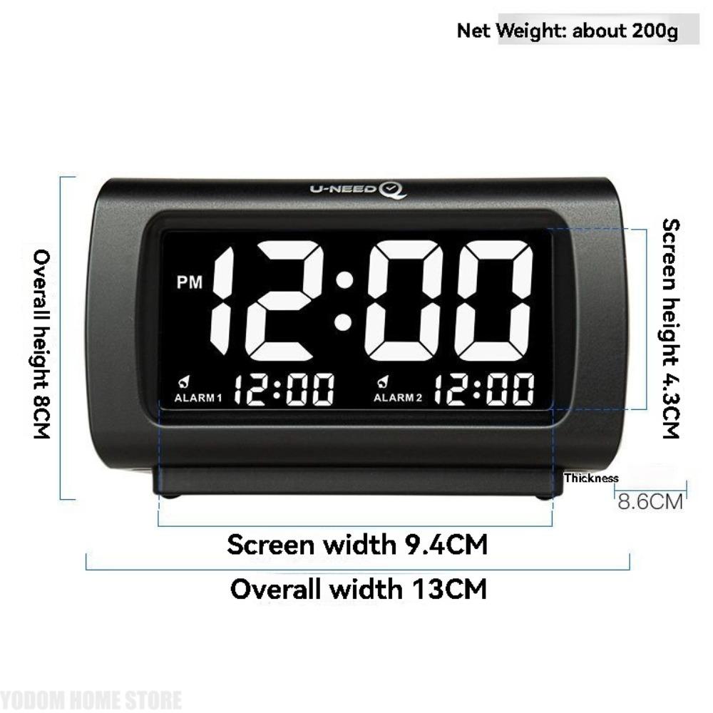 Two Alarm Led Digital Clock with 5 Minutes Snooze Model Screen Brightness Adjustable Desktop Electronic Clock Children Room