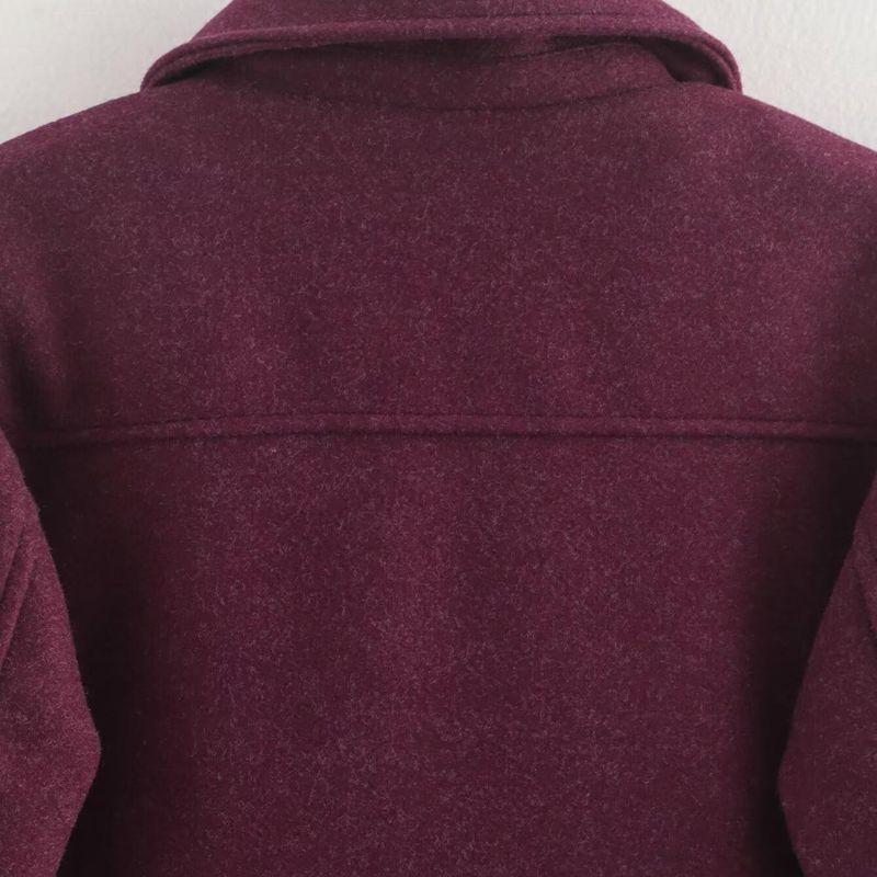 Kaslead New Arrival Women's Clothing Fashion Style Stylish Simple and Versatile Soft Woolen with Pocket Zipper Outwear