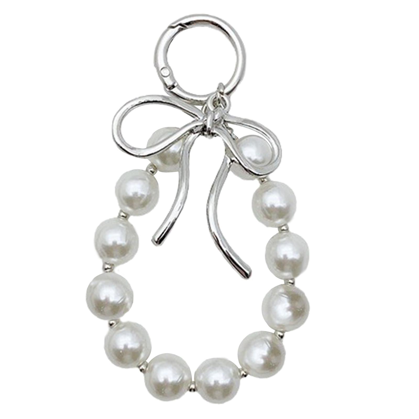 

Красочный брелок для ключей с бабочкой из бисера, уникальный и стильный брелок с бантом, стильное украшение для кошелька и камеры белый