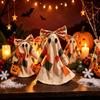 Halloween Stoffen Spookbeeldje, Schattige Pompoenemmer Decoratie in Vorm van een Strik, Creatief Tafeldecoratie Accessoire