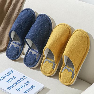 Pantofole Autunnali e Invernali, Pantofole da Casa da Uomo in Cotone e Lino Anti-Odore e Assorbenti per il Sudore, Pantofole da Donna in Tessuto Antiscivolo