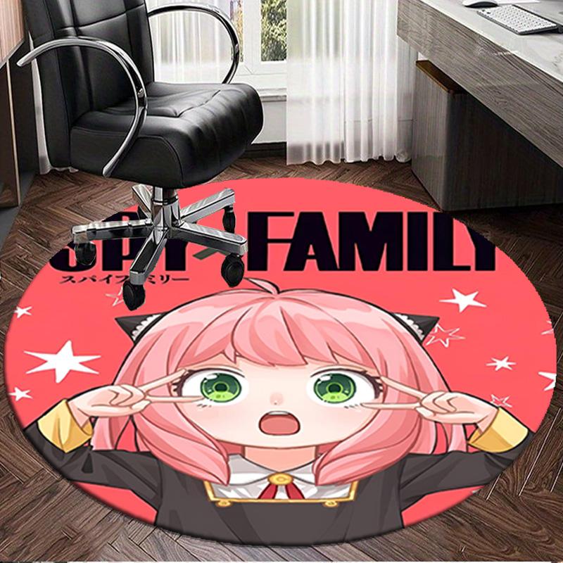 Spy Family Adventure Round Mat, Anti-slip Circle Carpet Chair Rug For livingroom,Bedroom, Doormat Home Decor Gift Christmas Gifts