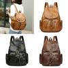 Vintage Girls Backpack Pu Large Capacity Fashion Travel Bag For School And Commuting