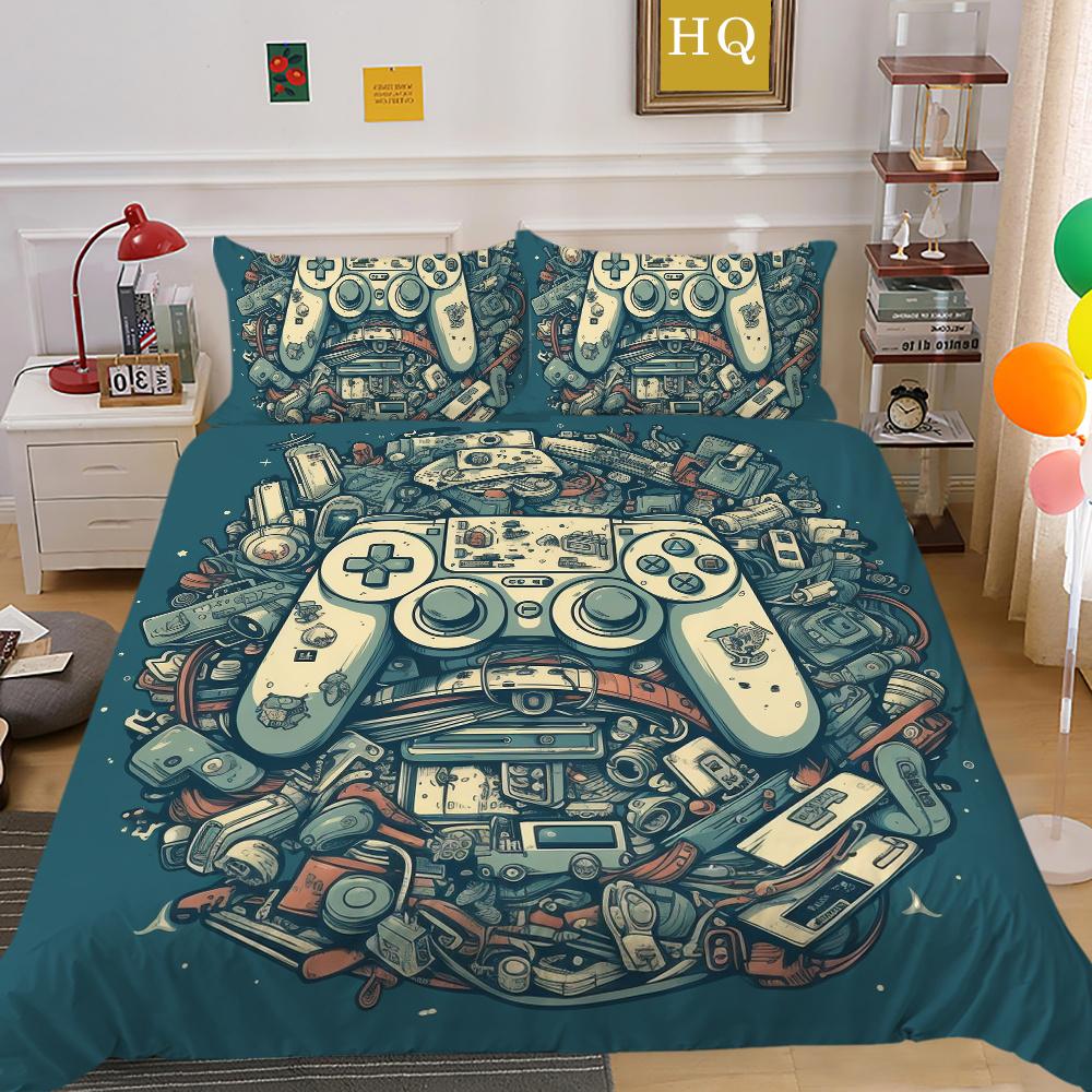 Housse de couette 3D à la mode, couvre-lit de maison, taille Queen, costumes, housse de couette douce, ensembles de literie de luxe
