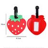 2Pcs Strawberry Shape Luggage Tag Creative Personalized Hanging Tag Hanger Travel Boarding Pass New Pvc Soft Rubber Luggage Tag