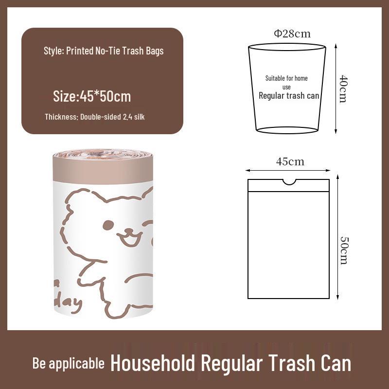 

Durable Cartoon Print Drawstring Mugwort Scented Large Garbage Bags 30 pieces