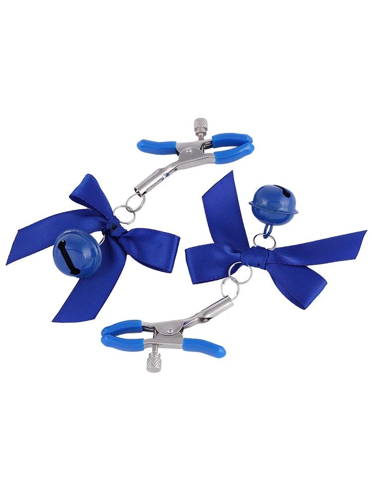 Stainless Steel Metal Bow Ties Nipple Milk Clips Breast Clip Sex Slaves Nipple Clamps Sex Toys Butterfly Style For Couples SM
