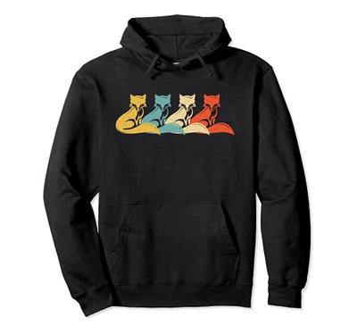 Fox Vintage Retro Prairie Vixen Animal Lover 60s 70s Gift Hoodie