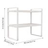 Desktop Organizer Shelf 2-Tier Modern Display Riser Kitchen Counter Desk Shelf Riser For Home Bedroom Pantry Table Countertop